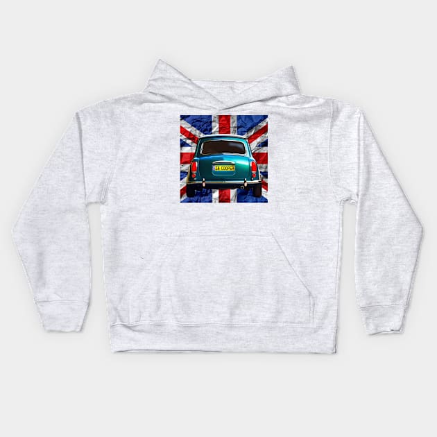 Mini Cooper Back Side Kids Hoodie by CreativePhil